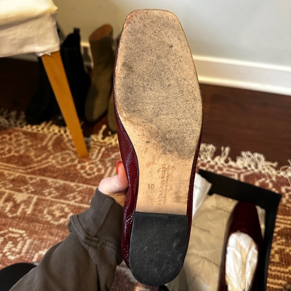 Freda Salvador Jessie Flat in Oxblood - Picture 5 of 6